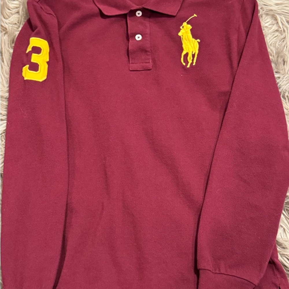 Polo by Ralph Lauren Maroon Classic Fit Shirt